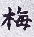 梅字的其他书法字体