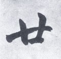 廿字的其他书法字体
