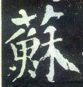 囌字的其他书法字体