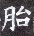 胎字的其他书法字体