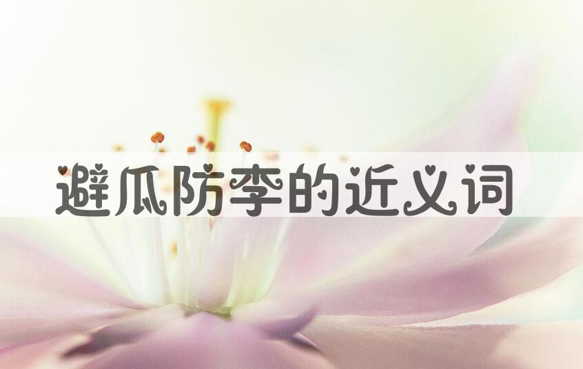 用避瓜防李造句