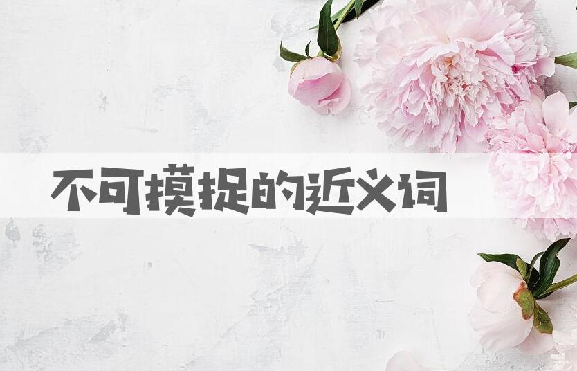 用不可摸捉造句