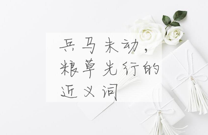 用兵马未动，粮草先行造句