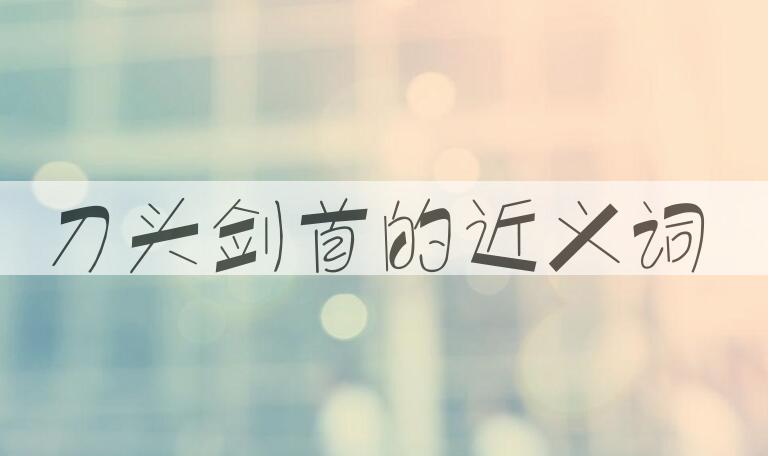 用刀头剑首造句