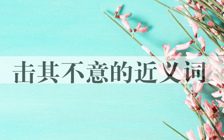 用击其不意造句