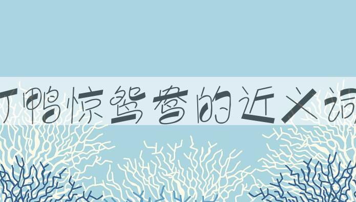 用打鸭惊鸳鸯造句