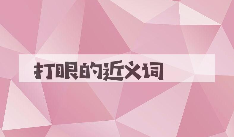 用打眼造句
