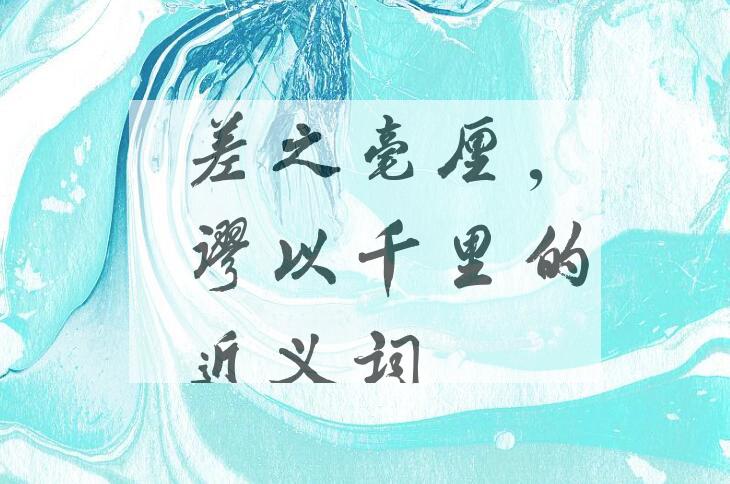 用差之毫厘，谬以千里造句