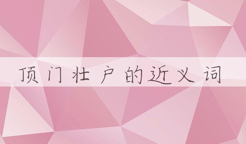 用顶门壮户造句