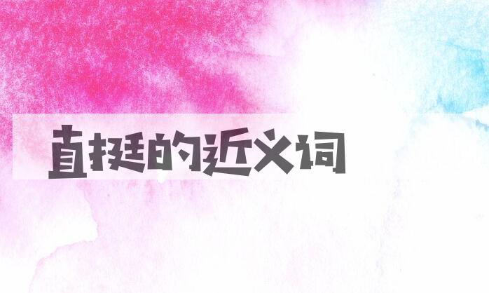 用直挺造句