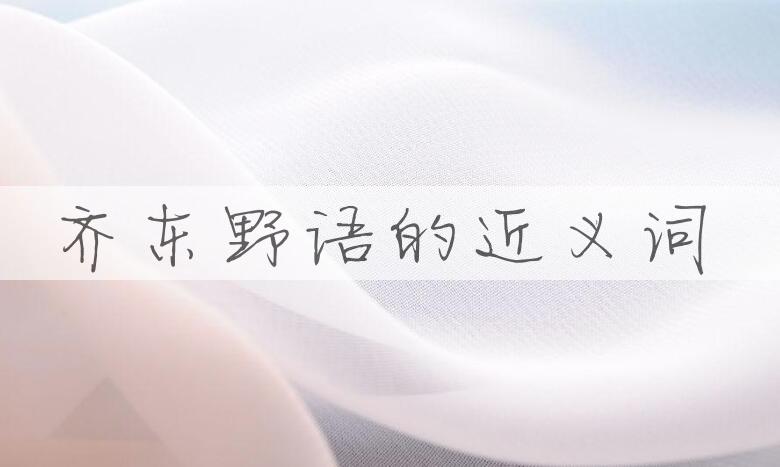 用齐东野语造句