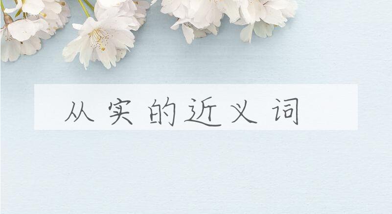 用从实造句