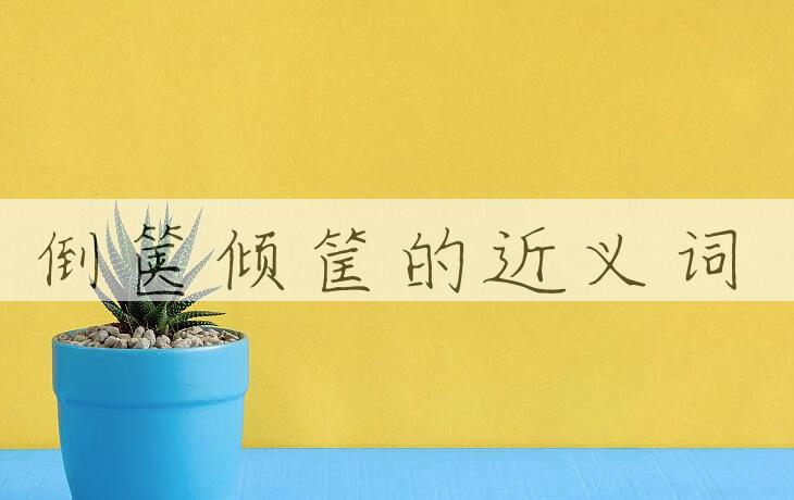 用倒箧倾筐造句
