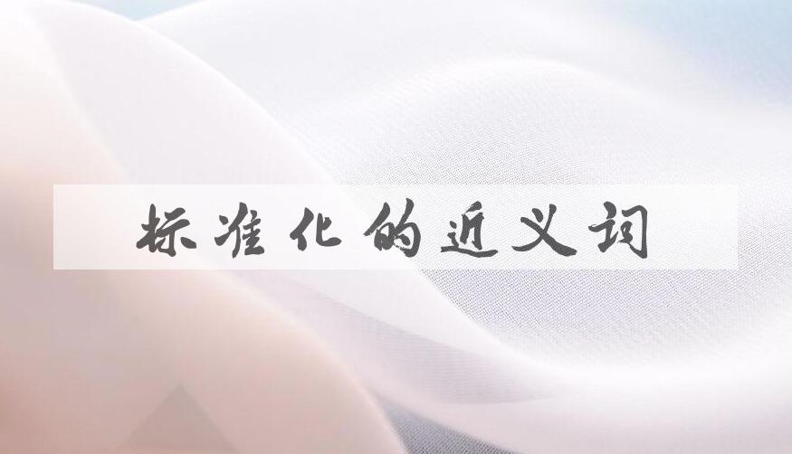 用标准化造句