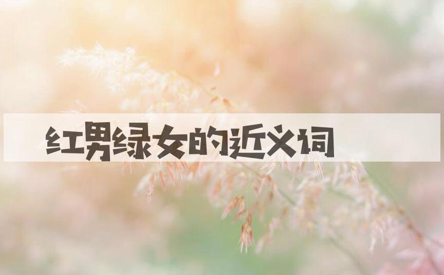 用红男绿女造句