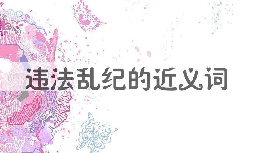 用违法乱纪造句