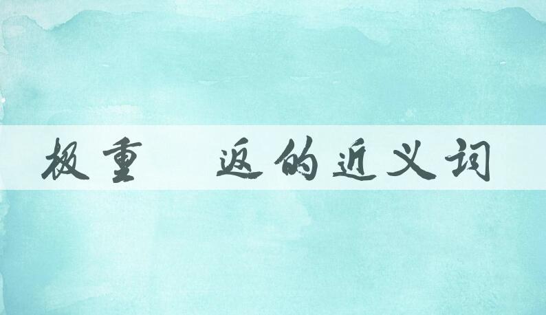 用极重难返造句