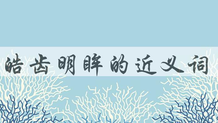 用皓齿明眸造句