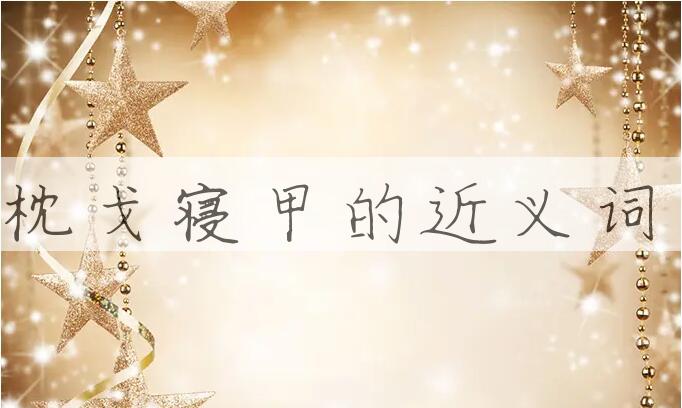 用枕戈寝甲造句