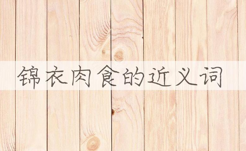 用锦衣肉食造句