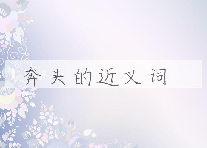 用奔头造句