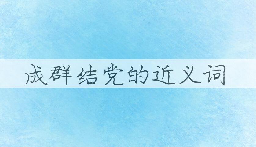 用成群结党造句