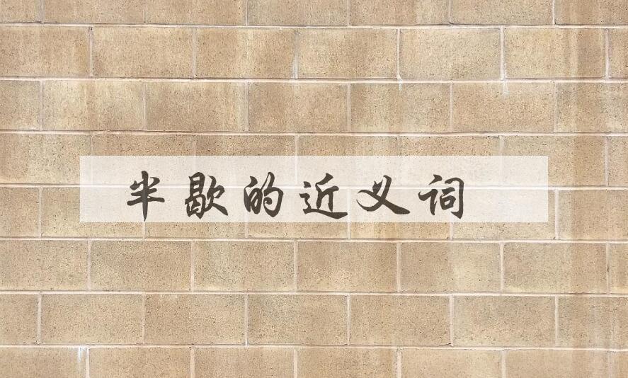 用半歇造句