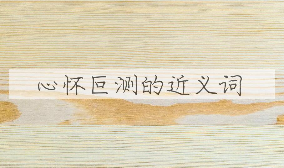 用心怀叵测造句