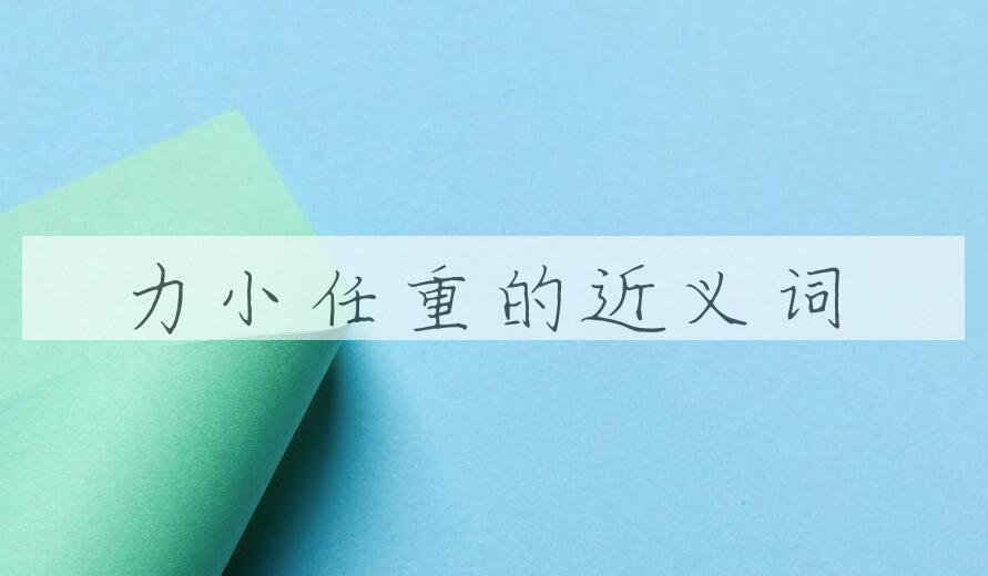 用力小任重造句