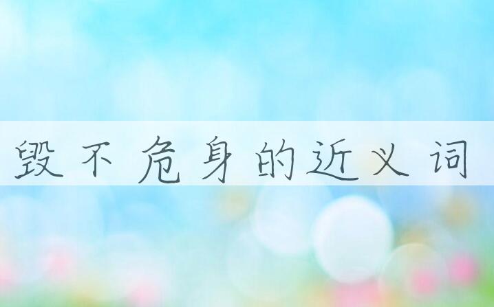 用毁不危身造句