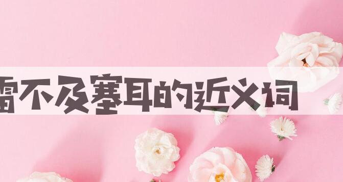用疾雷不及塞耳造句
