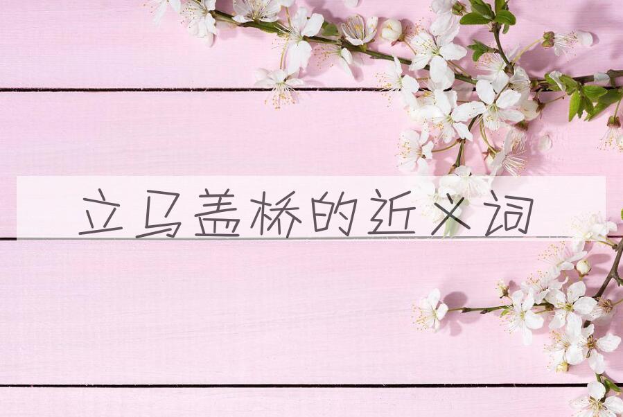 用立马盖桥造句