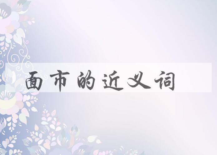 用面市造句