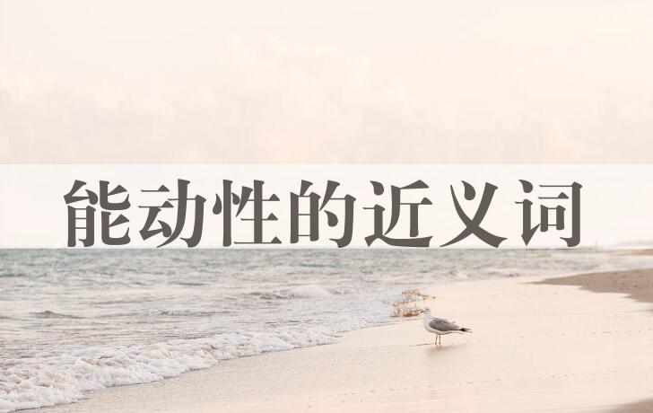 用能动性造句