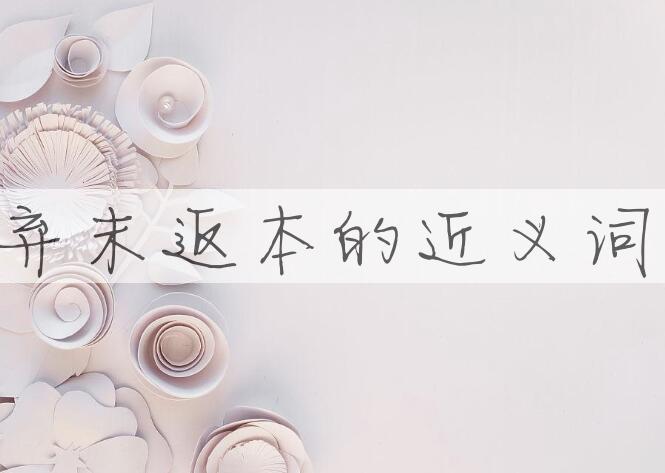 用弃末返本造句