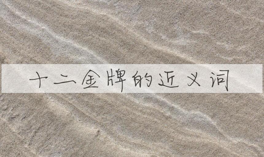 用十二金牌造句