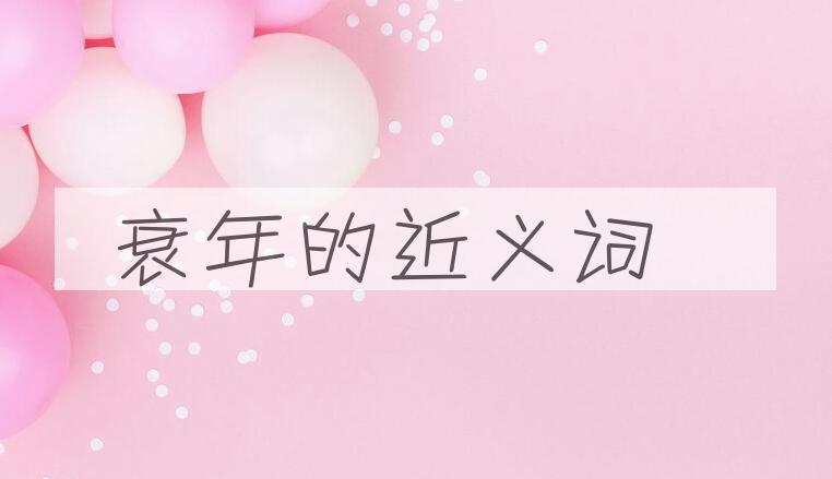 用衰年造句