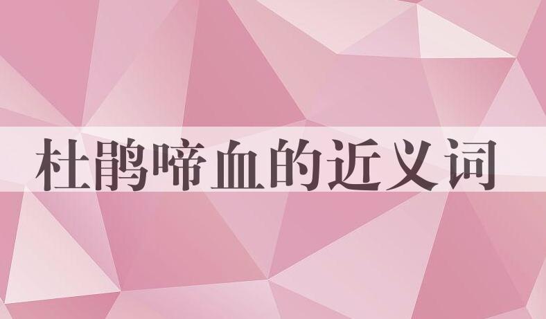 用杜鹃啼血造句