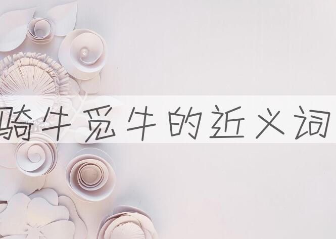 用骑牛觅牛造句