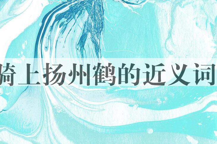 用骑上扬州鹤造句
