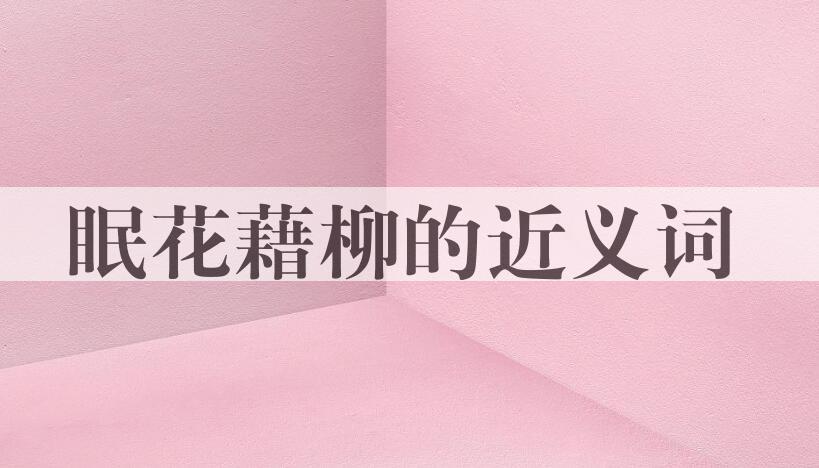 用眠花藉柳造句