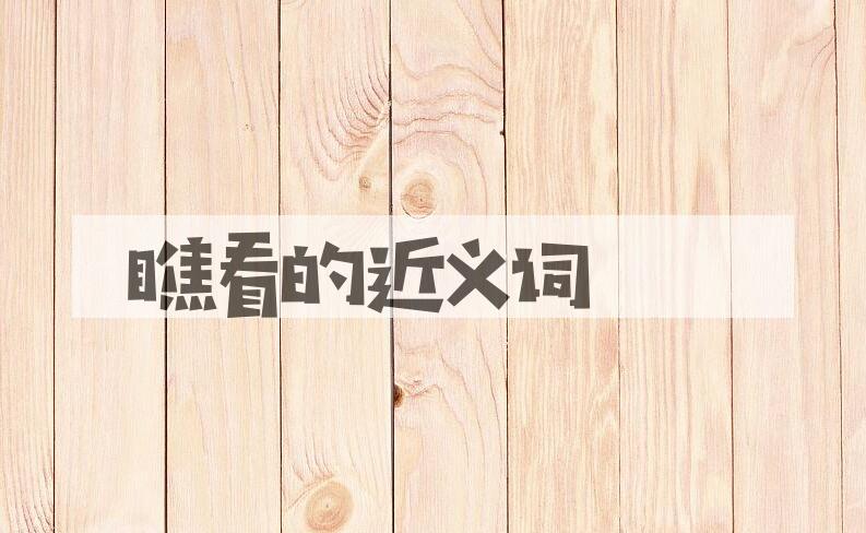 用瞧看造句