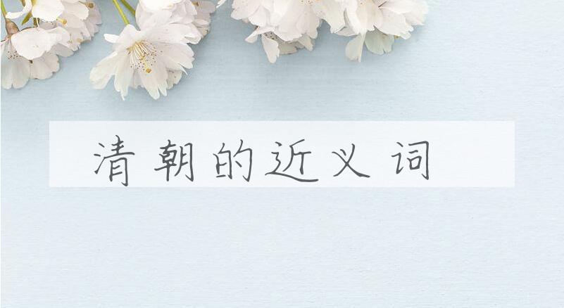用清朝造句