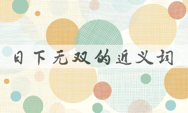 用日下无双造句