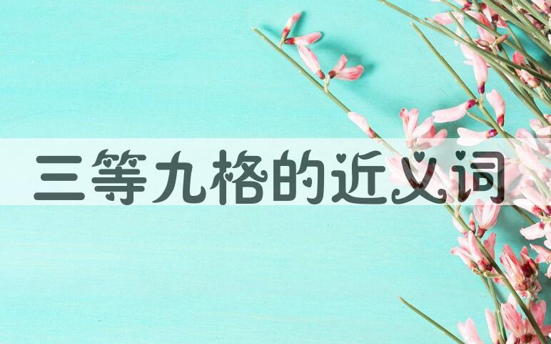 用三等九格造句