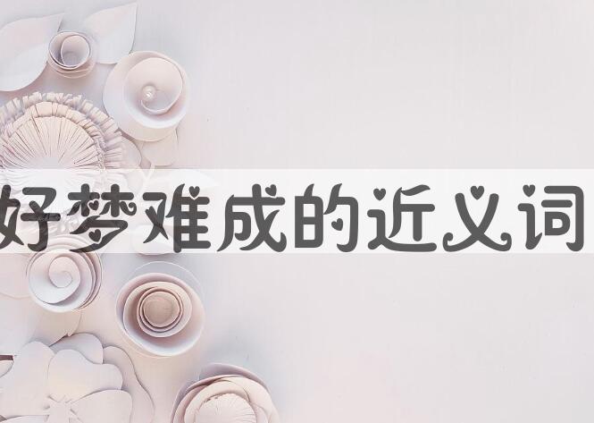 用好梦难成造句