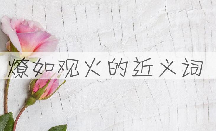 用燎如观火造句