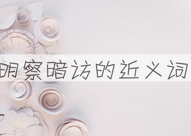 用明察暗访造句