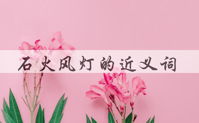 用石火风灯造句