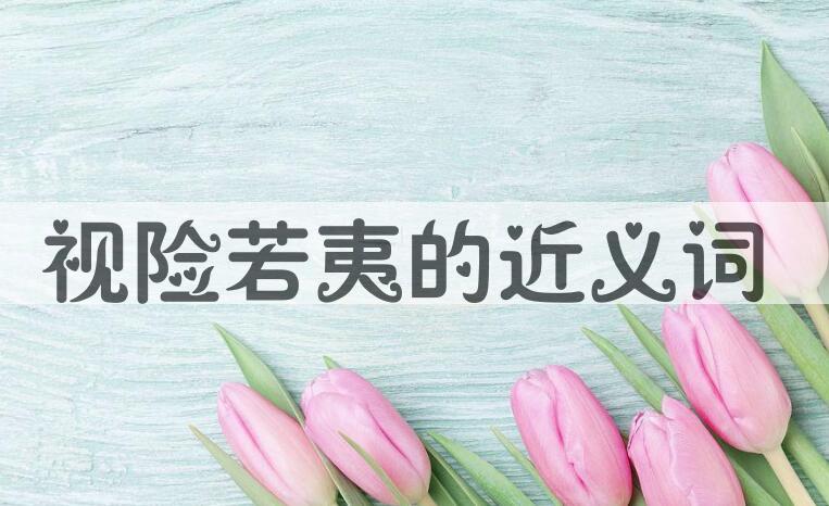 用视险若夷造句
